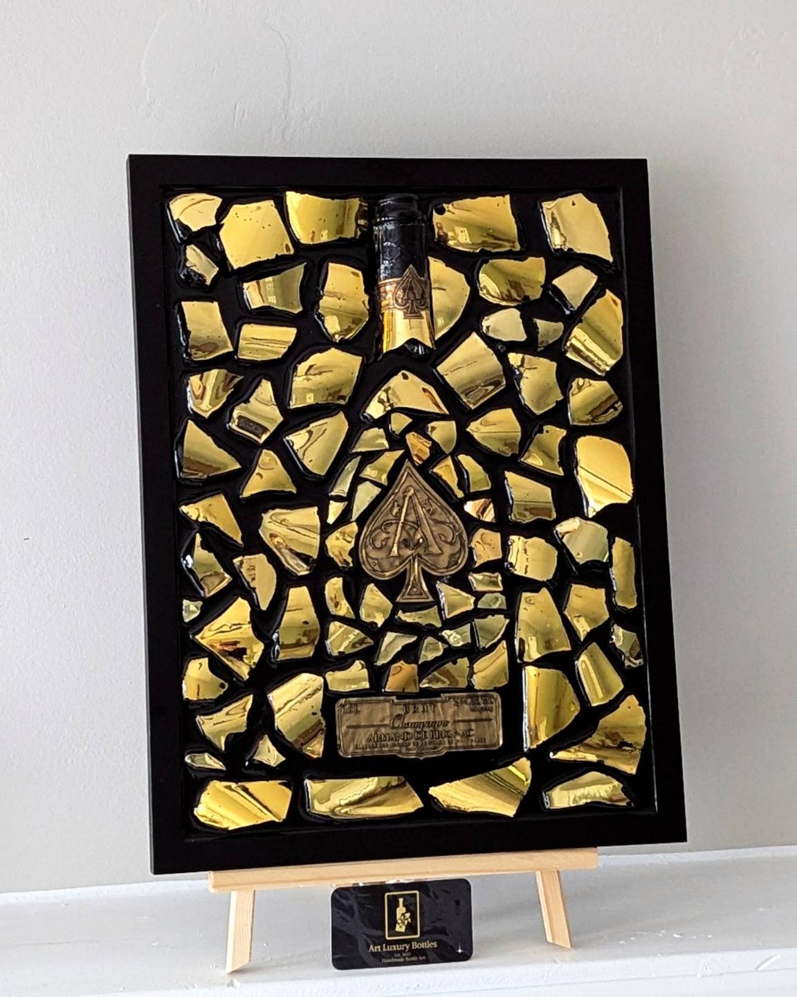 Art Handmade Luxury Picture - Ace of Spades Gold