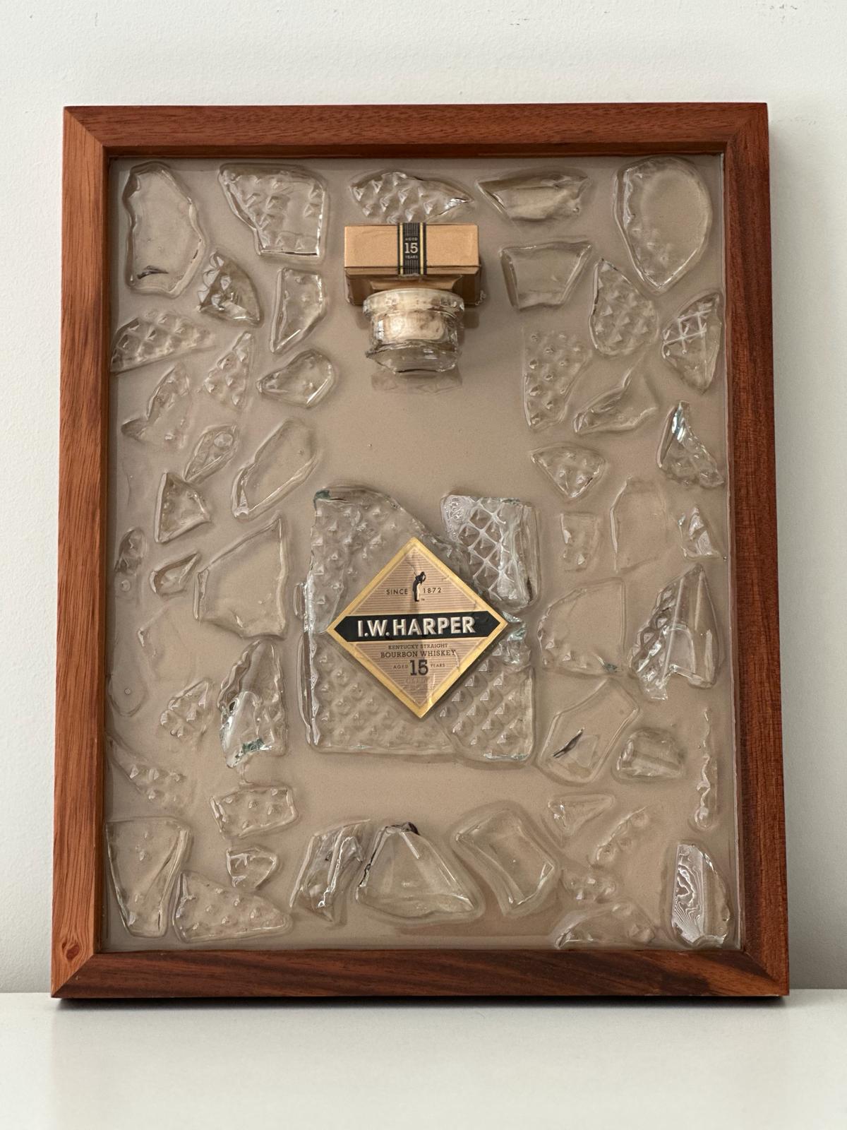 Art Luxury Bottle in frame - I.W. Harper